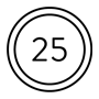 25 year warranty symbol